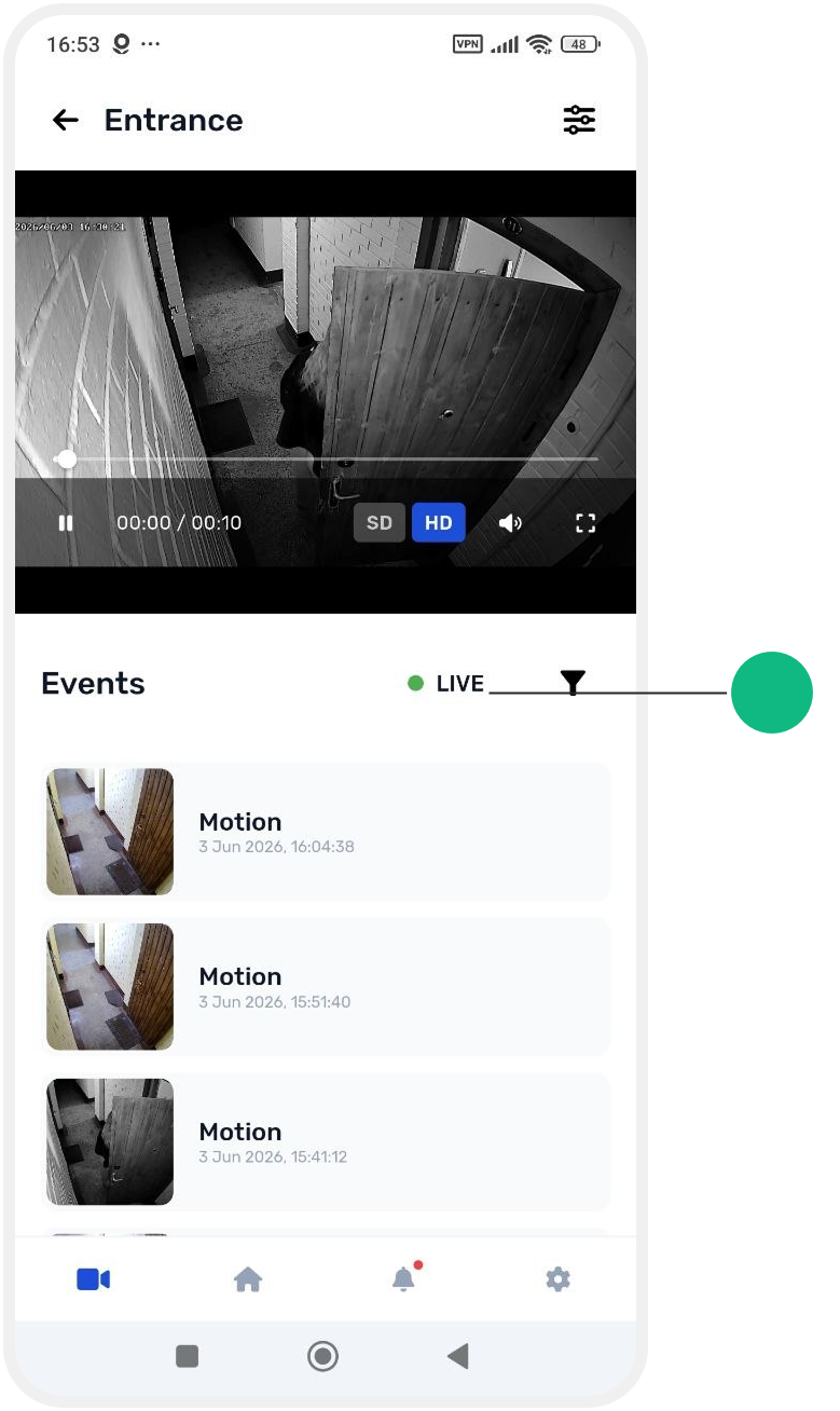 Camera events