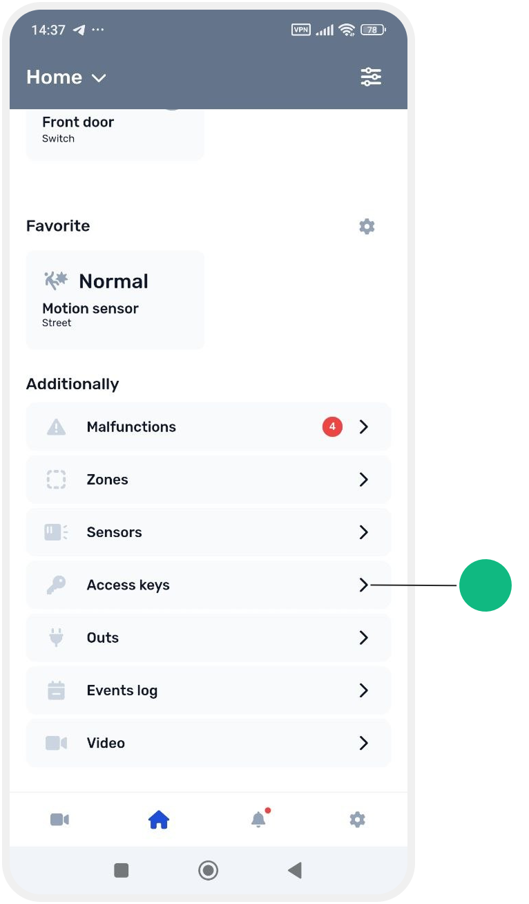 How to add a key to the system