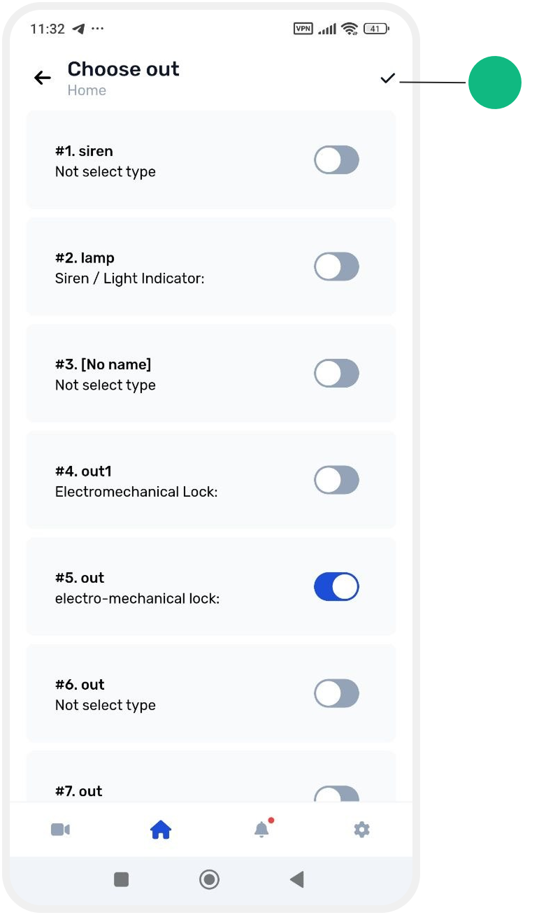 How to add an output control widget