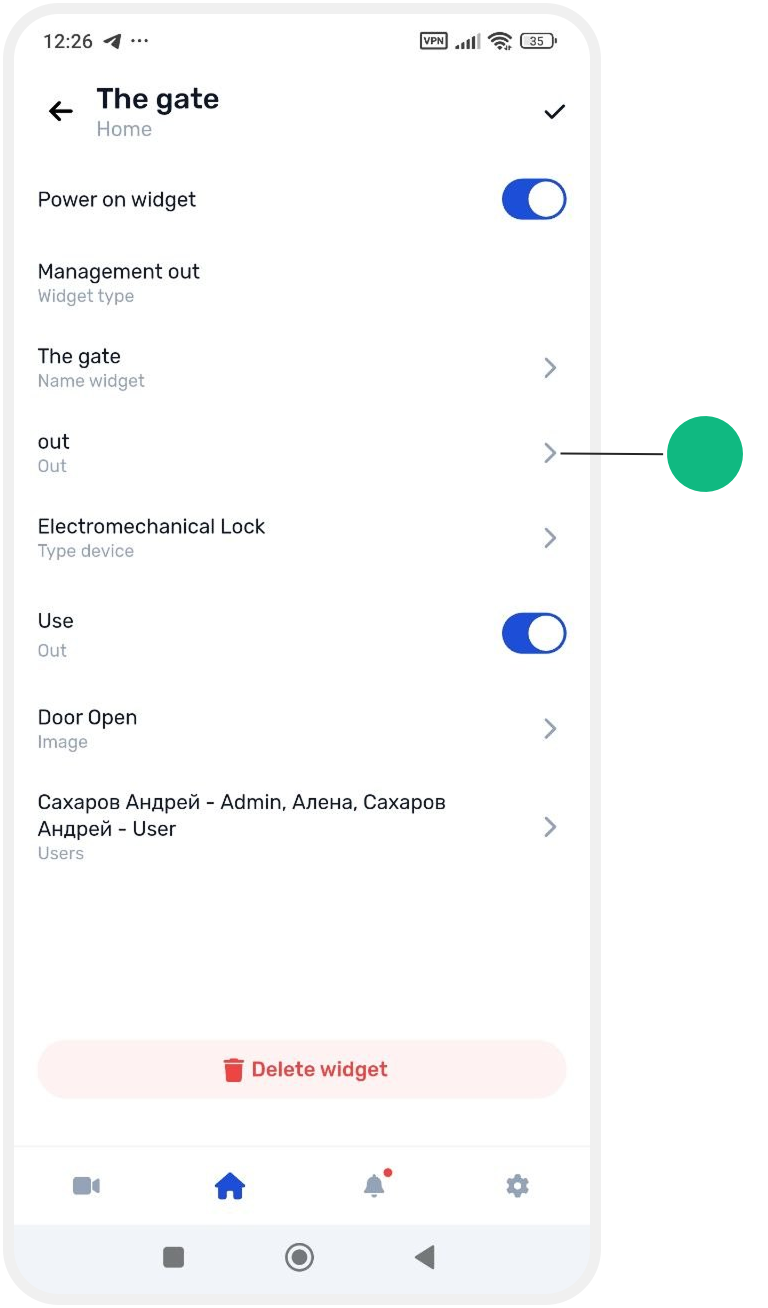 How to edit a widget