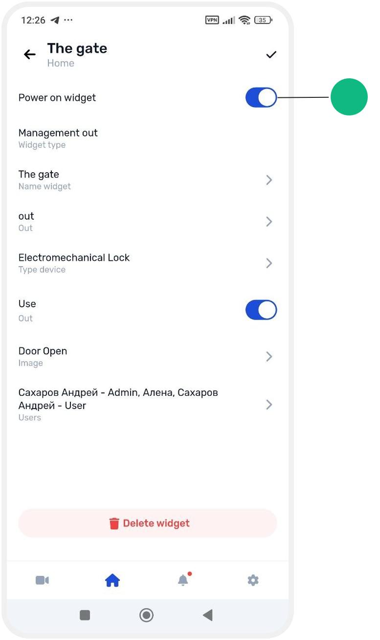 How to edit a widget