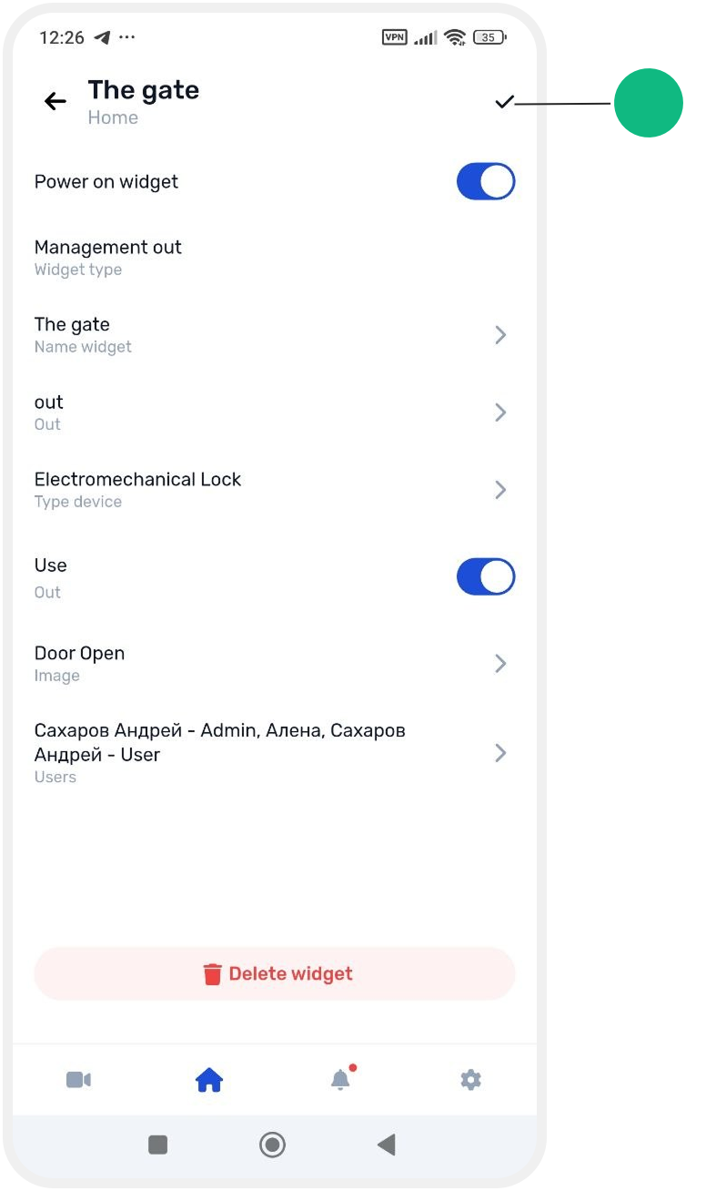 How to edit a widget