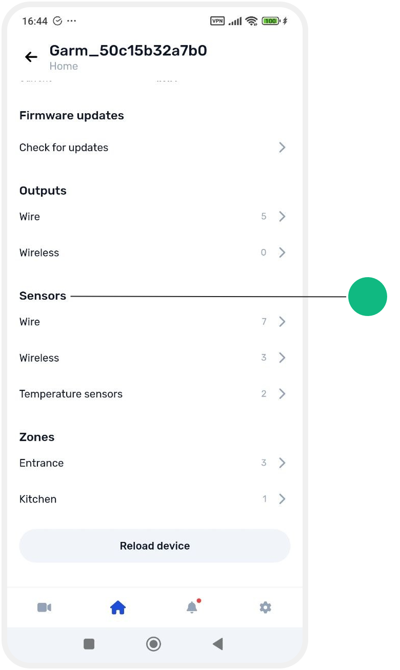 Viewing all devices and sensors