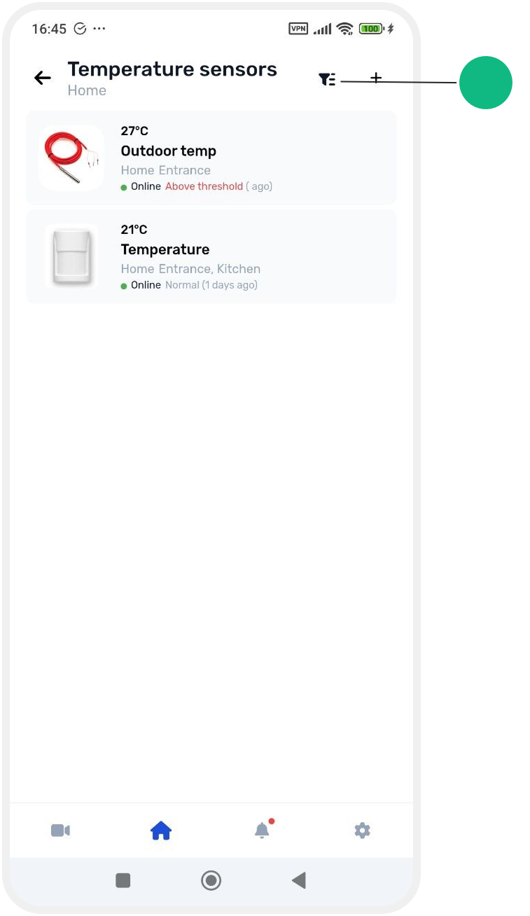Viewing all devices and sensors